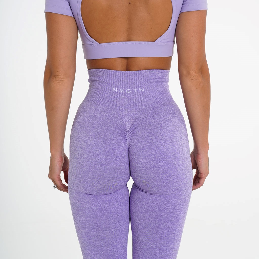 NVGTN Scrunch Seamless Leggings Lilac | AEL-735268