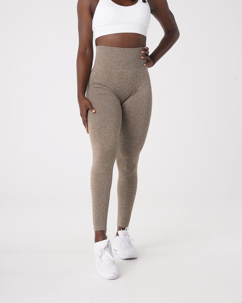 NVGTN Scrunch Seamless Leggings Mocha | NEV-123769