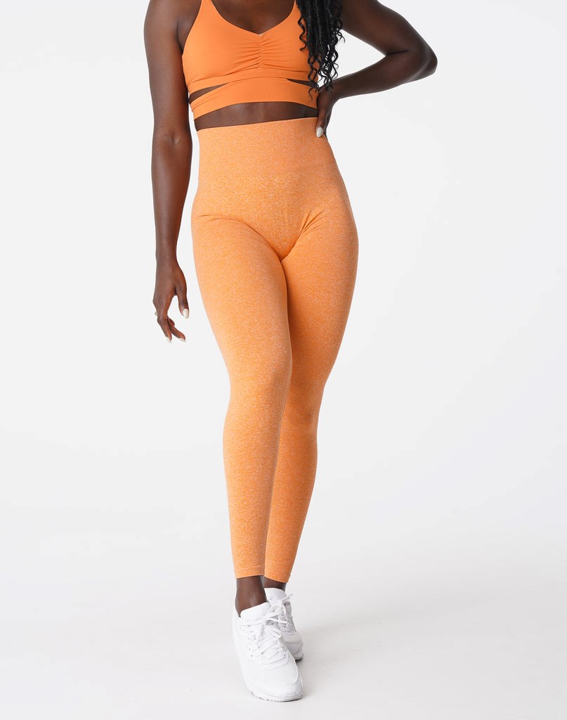 NVGTN Scrunch Seamless Leggings Oranžové | EYL-503628