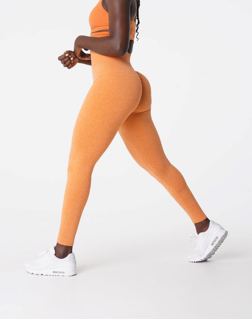 NVGTN Scrunch Seamless Leggings Oranžové | EYL-503628