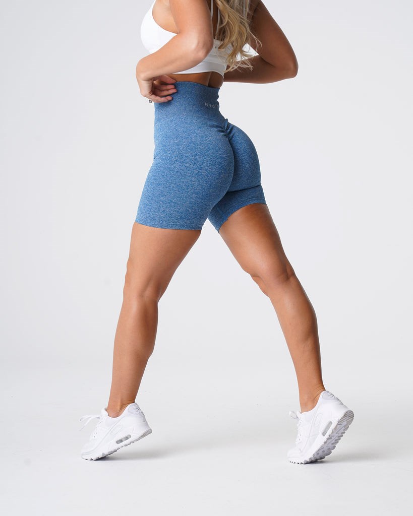 NVGTN Scrunch Seamless Shorts Modre | GVQ-398061