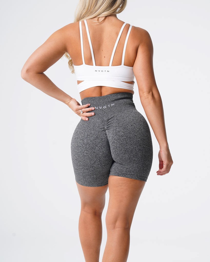 NVGTN Scrunch Seamless Shorts Čierne | RQV-375204