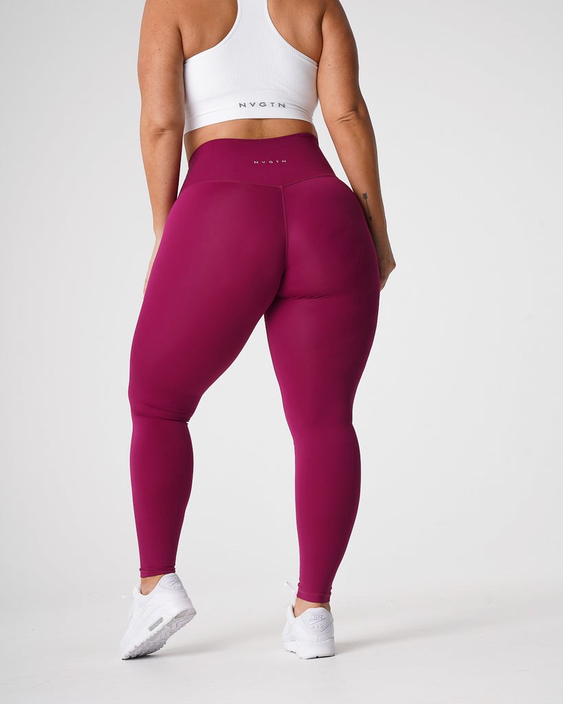 NVGTN Signature 2.0 Leggings Berry | EUY-480697