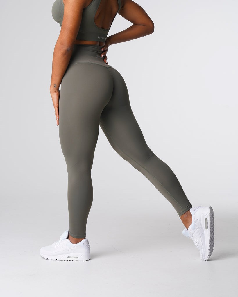 NVGTN Signature 2.0 Leggings Hnedožltý Zelene | NEH-704289