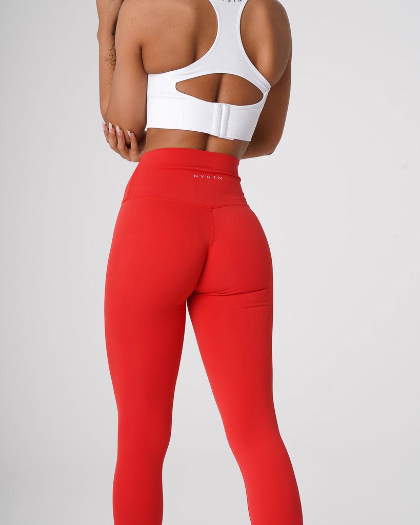 NVGTN Signature 2.0 Leggings Scarlet | KEQ-872360