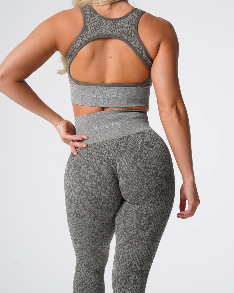 NVGTN Snakeskin Seamless Leggings Hnedožltý Zelene | GPD-521084