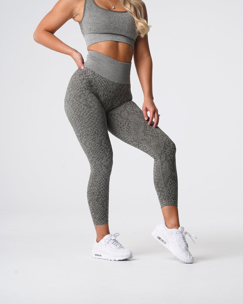 NVGTN Snakeskin Seamless Leggings Hnedožltý Zelene | GPD-521084