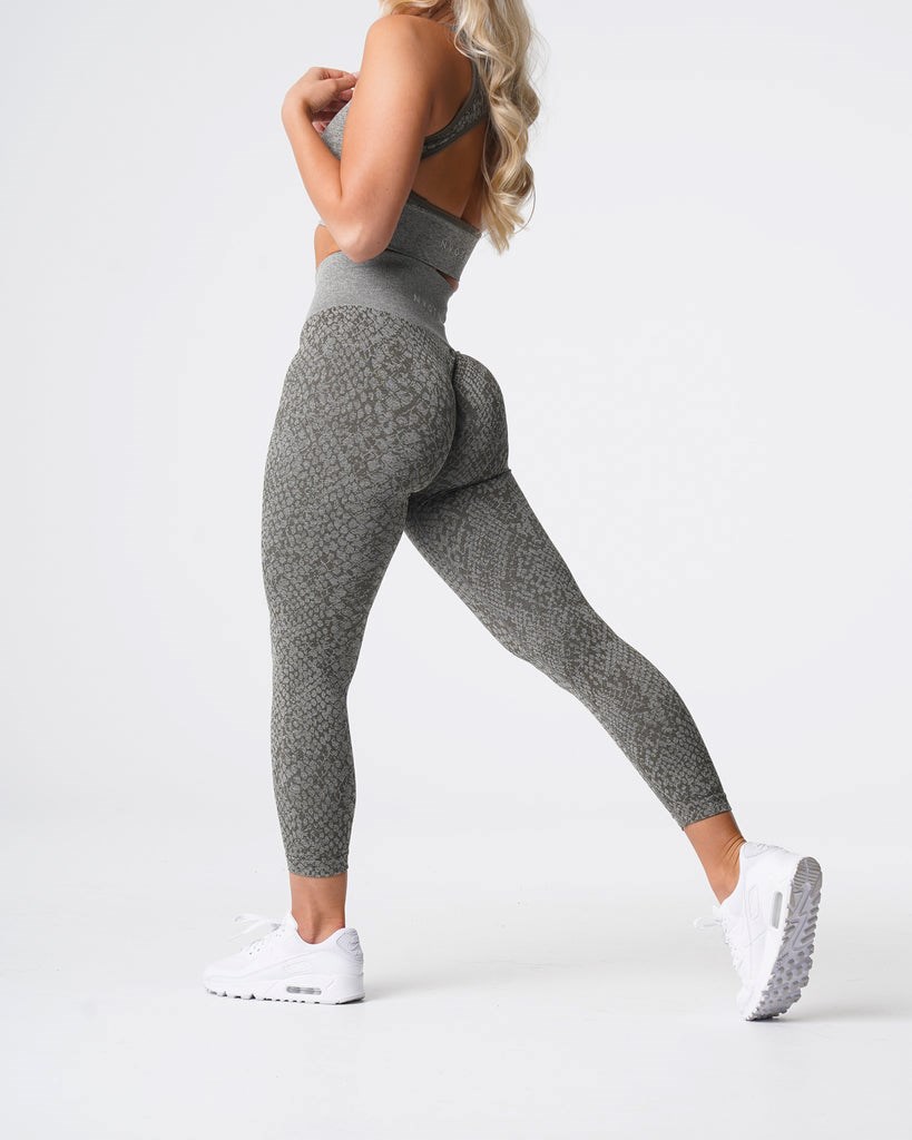 NVGTN Snakeskin Seamless Leggings Hnedožltý Zelene | GPD-521084