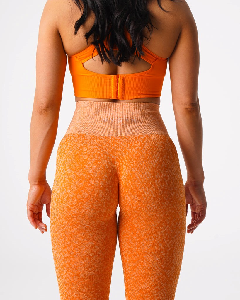 NVGTN Snakeskin Seamless Leggings Oranžové | HSG-937428