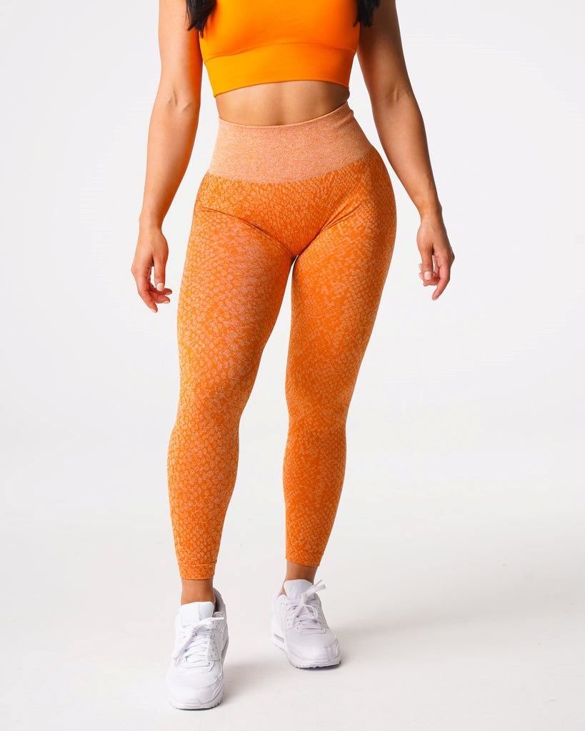 NVGTN Snakeskin Seamless Leggings Oranžové | HSG-937428