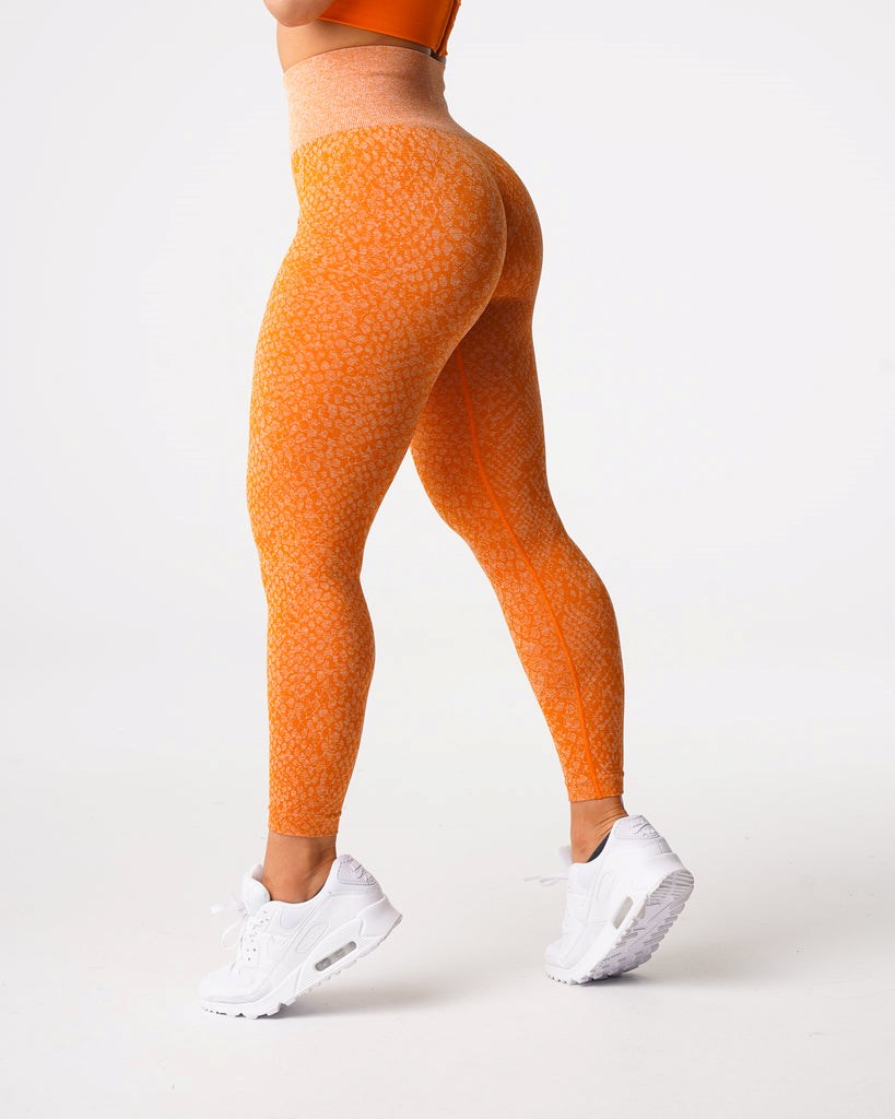 NVGTN Snakeskin Seamless Leggings Oranžové | HSG-937428