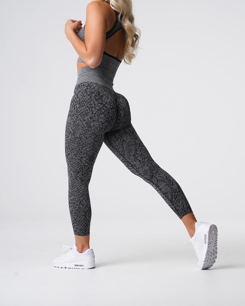 NVGTN Snakeskin Seamless Leggings Čierne | TIY-254987