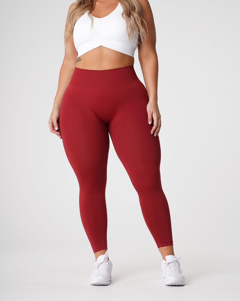 NVGTN Solid Seamless Leggings Carmine | AUV-902317