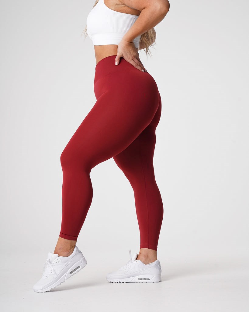 NVGTN Solid Seamless Leggings Carmine | AUV-902317