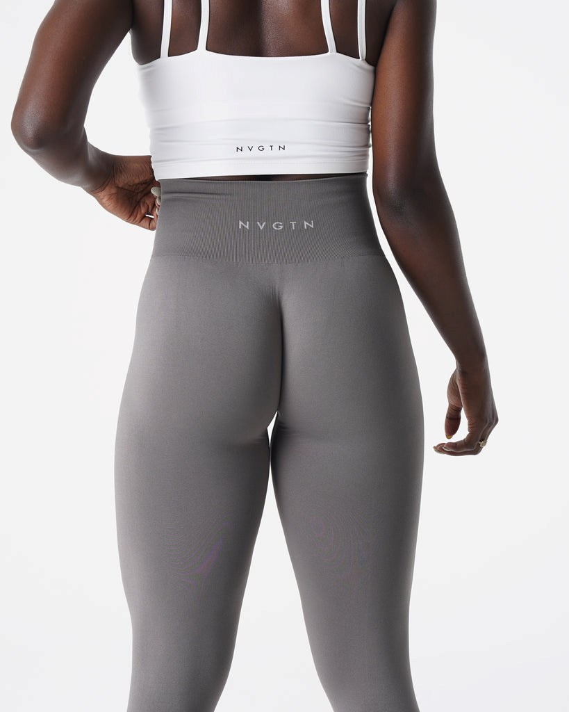 NVGTN Solid Seamless Leggings Charcoal | CFQ-806342