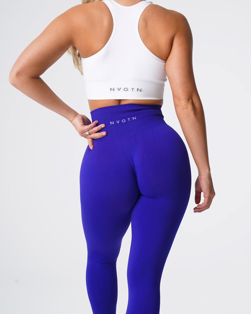 NVGTN Solid Seamless Leggings Cobalt | GWD-820574