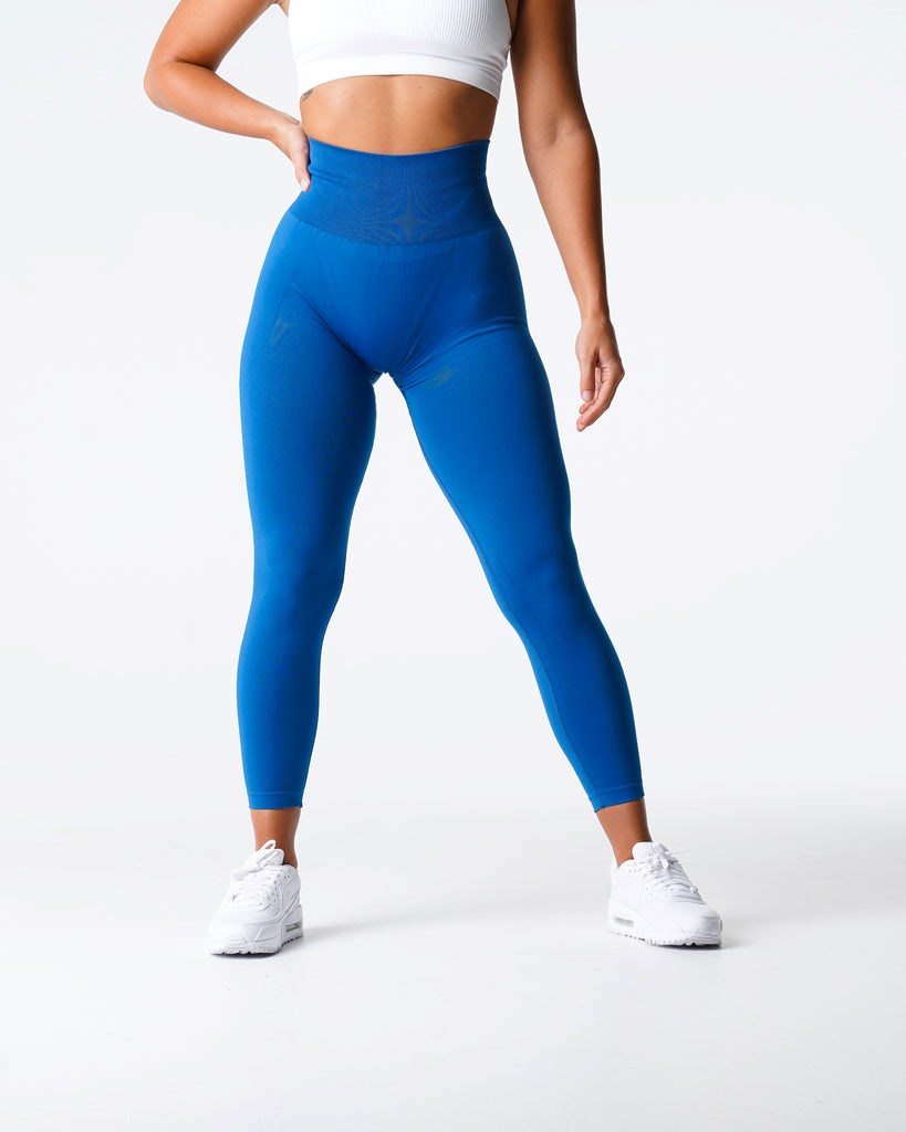 NVGTN Solid Seamless Leggings Modre | NFP-038261