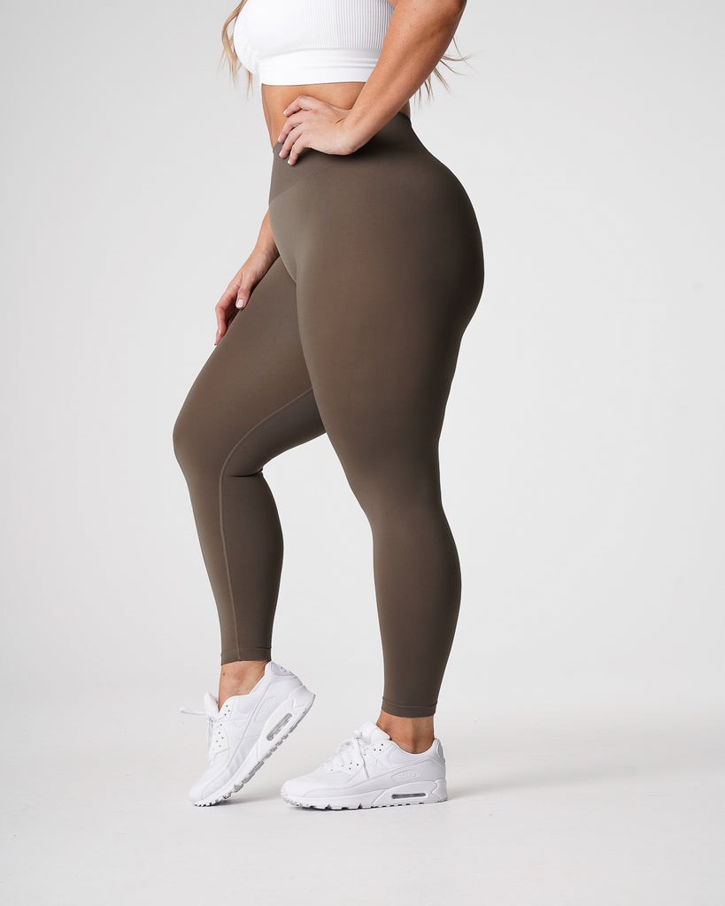 NVGTN Solid Seamless Leggings Olivovo Zelená | JIC-140753