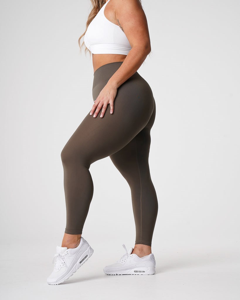 NVGTN Solid Seamless Leggings Olivovo Zelená | JIC-140753