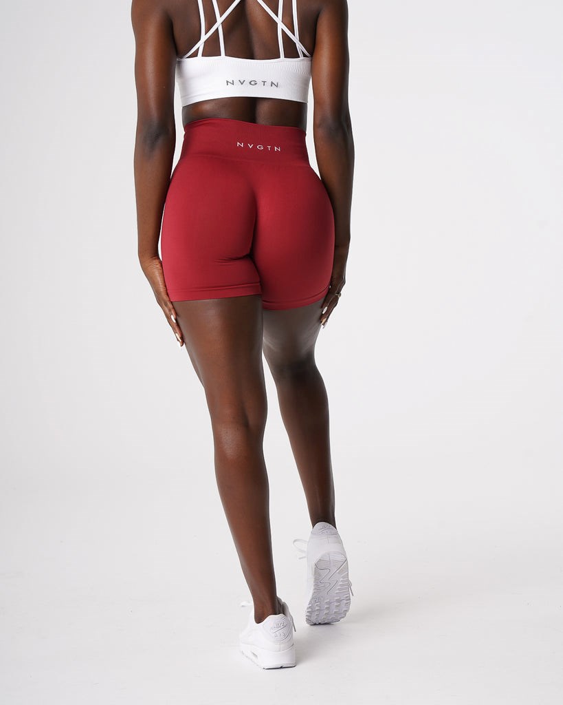 NVGTN Solid Seamless Shorts Carmine | WUA-846107