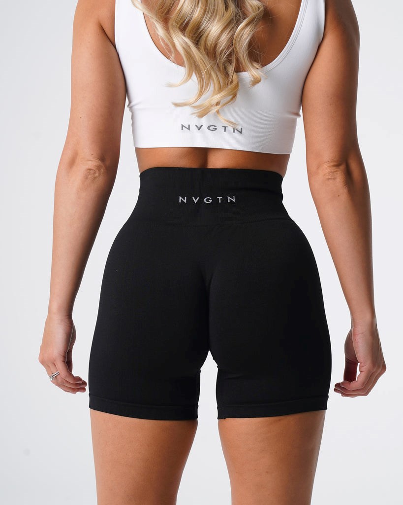 NVGTN Solid Seamless Shorts Čierne | UHO-124750