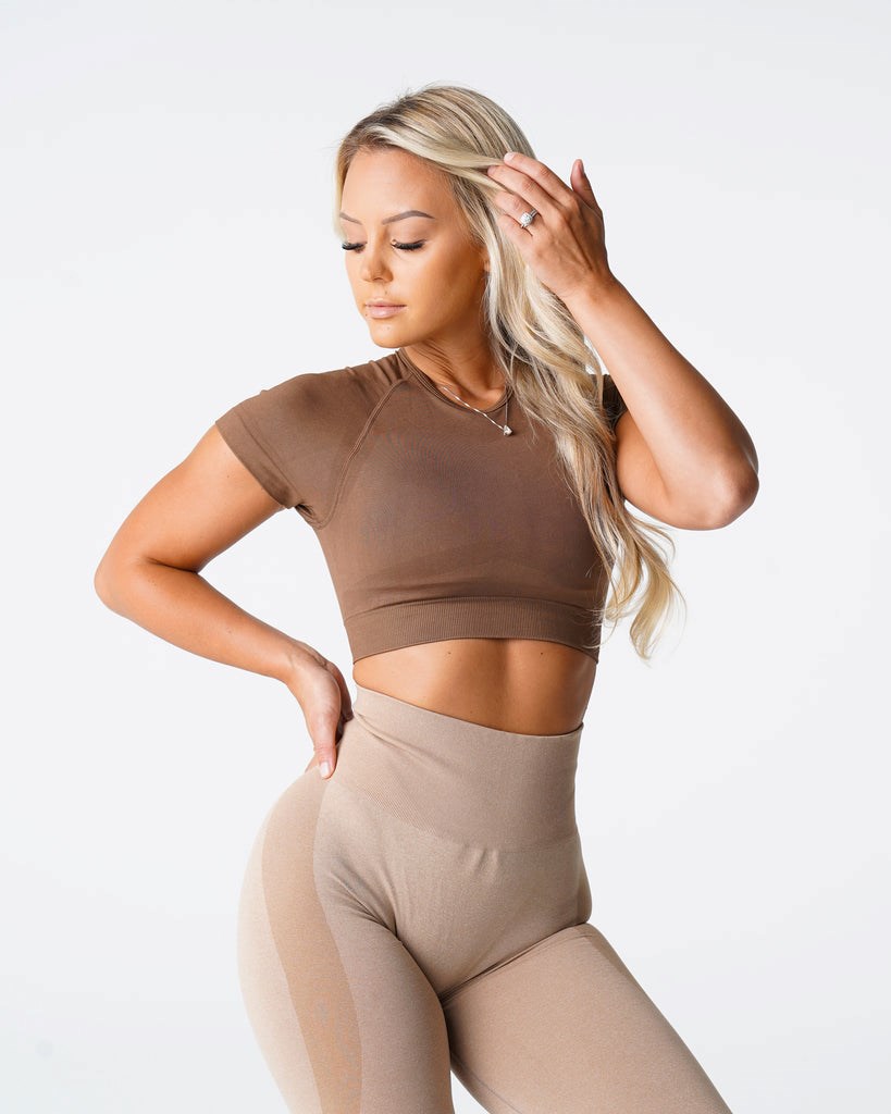 NVGTN Vortex Seamless Bra Top Mocha | AYN-461203