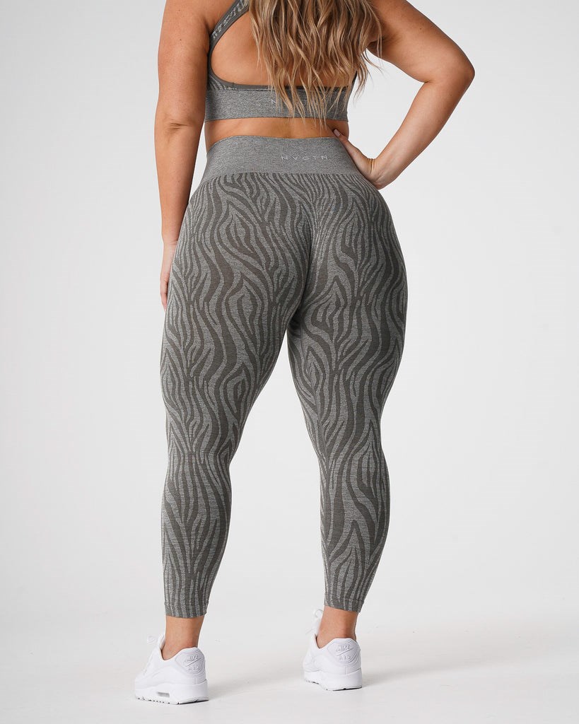 NVGTN Zebra Seamless Leggings Hnedožltý Zelene | RXG-826197