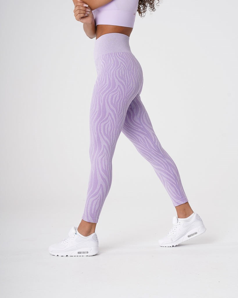 NVGTN Zebra Seamless Leggings Lilac | LGZ-732419