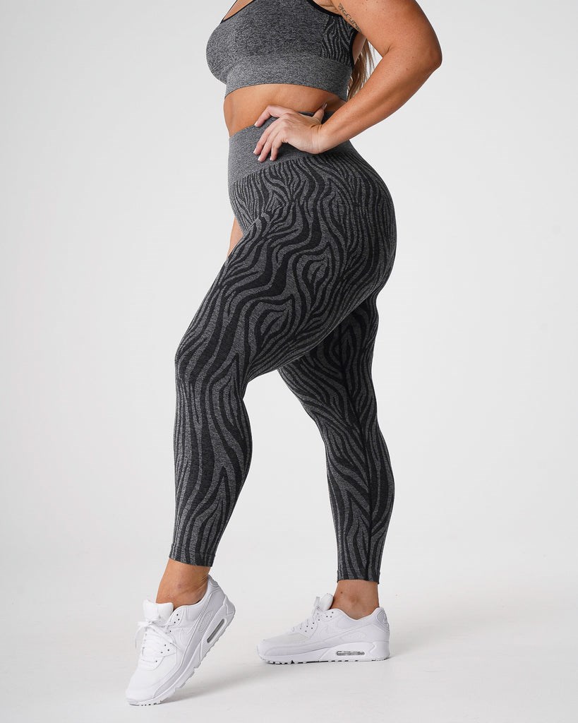 NVGTN Zebra Seamless Leggings Čierne | UIE-062741