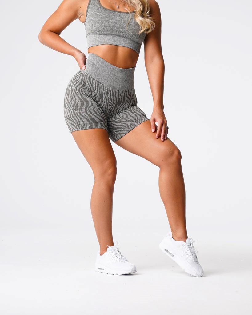 NVGTN Zebra Seamless Shorts Hnedožltý Zelene | IPD-731962