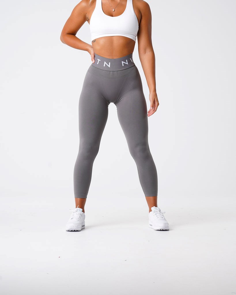 NVGTN Športové Seamless Leggings Charcoal | WRX-671204