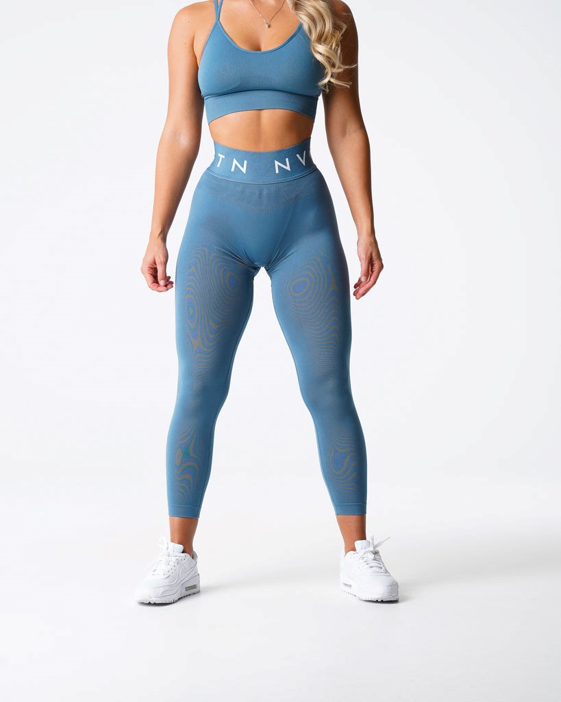 NVGTN Športové Seamless Leggings Modre | HTS-863297