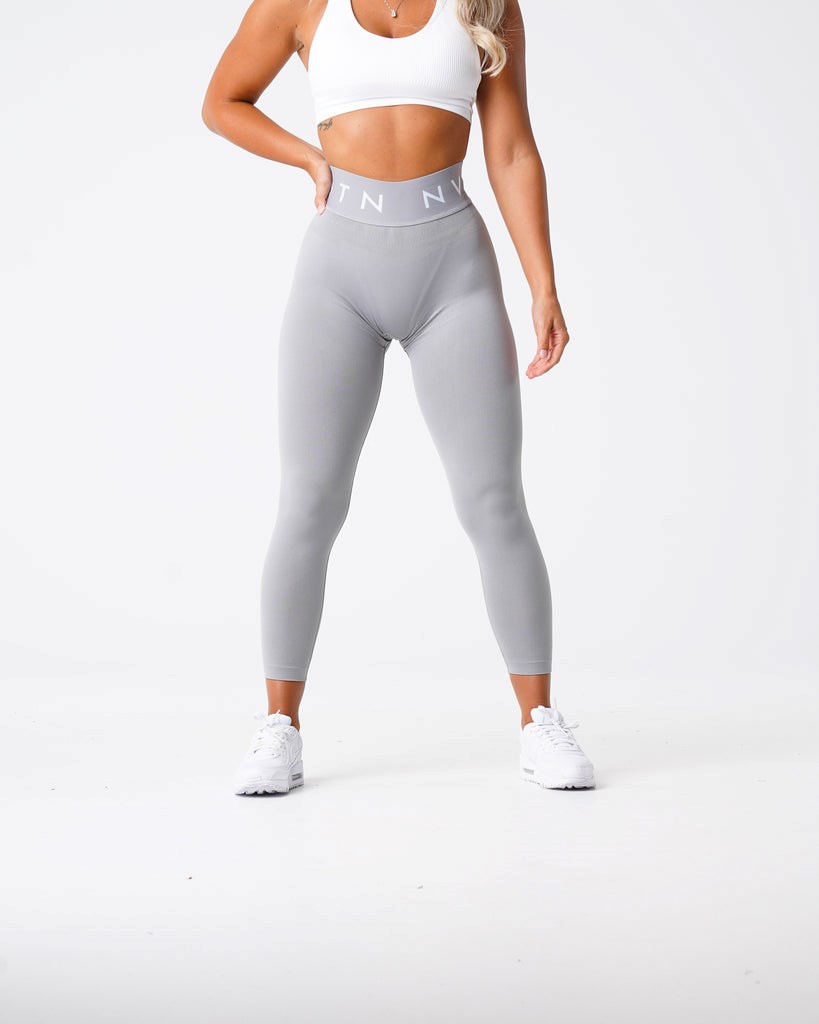 NVGTN Športové Seamless Leggings Svetlo Siva | BRK-581267