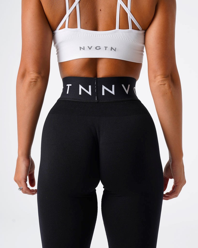 NVGTN Športové Seamless Leggings Čierne | JXM-975023