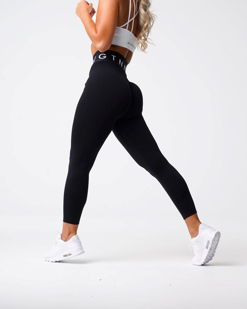 NVGTN Športové Seamless Leggings Čierne | JXM-975023