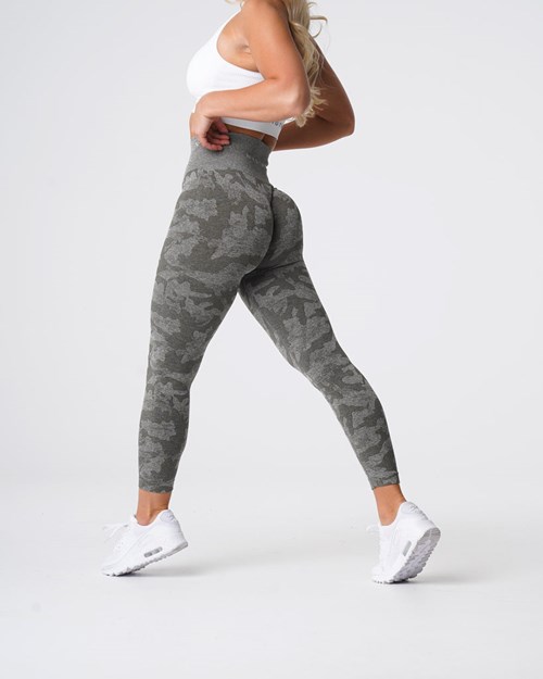 NVGTN Camo Seamless Leggings Hnedožltý Zelene | XLI-478650