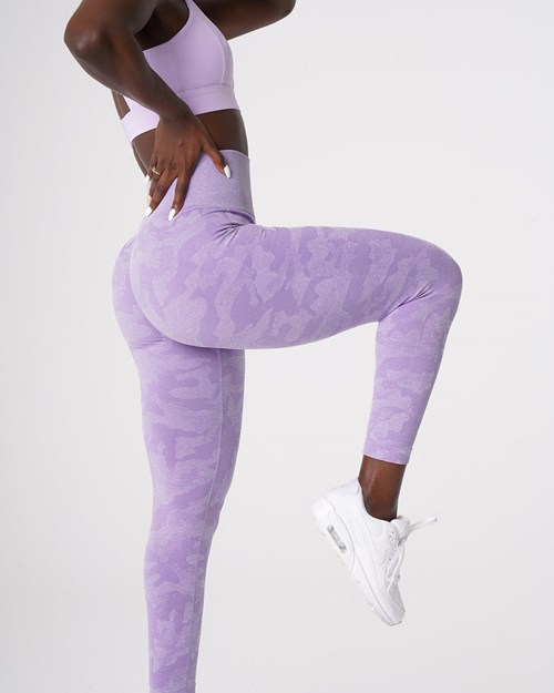 NVGTN Camo Seamless Leggings Lilac | SLP-745386