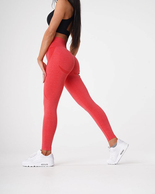 NVGTN Contour Seamless Leggings Candy Apple | FZG-194235