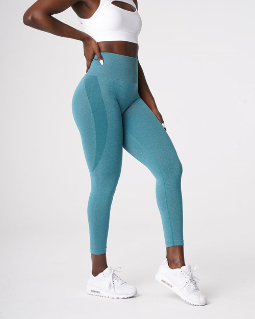 NVGTN Contour Seamless Leggings Teal | JWC-940761