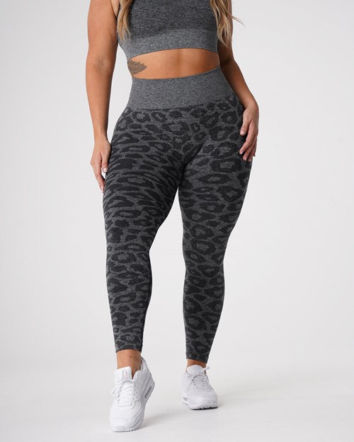 NVGTN Leopard Seamless Leggings Čierne | JBR-910384