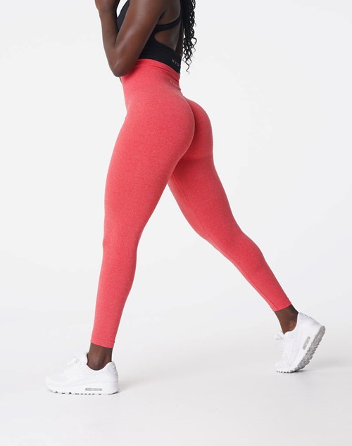 NVGTN NV Seamless Leggings Candy Apple | HMA-573021